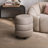 Emi Footstool - Buff with Black
