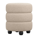 Emi Footstool - Buff with Black