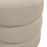 Emi Footstool - Buff with Black