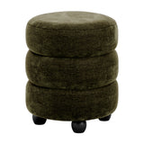 Emi Footstool - Olive with Black