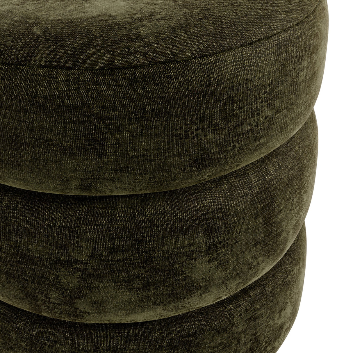 Emi Footstool - Olive with Black