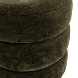Emi Footstool - Olive with Black