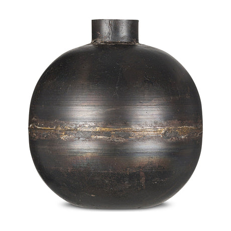 Endo Recycled Iron Vase - Black