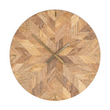 Enugu Patchwork Mango Wood Wall Clock - Natural