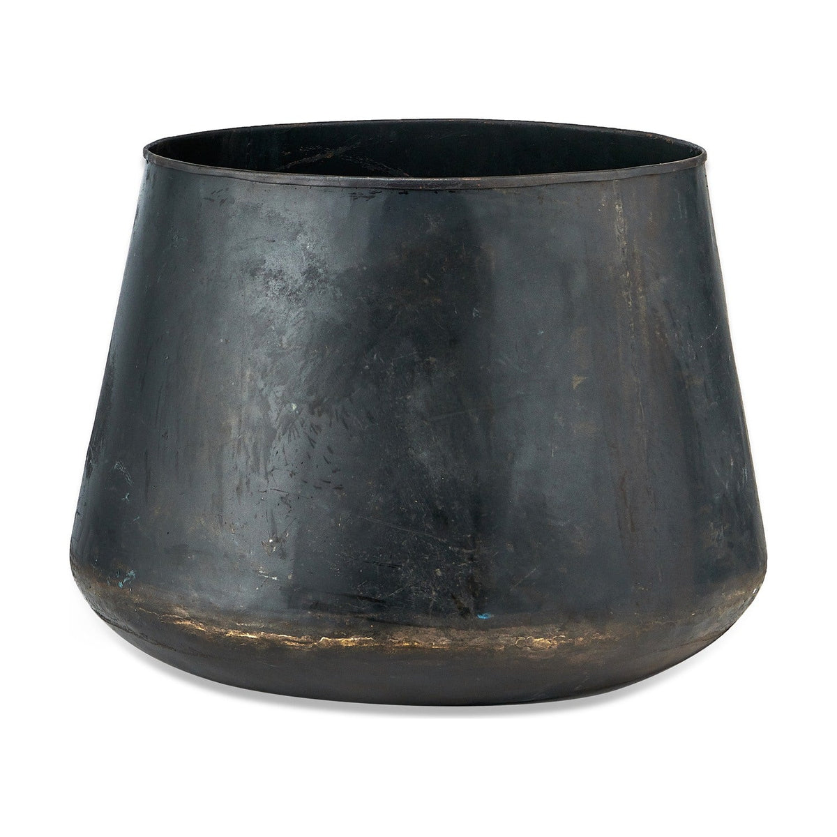 Endo Small Reclaimed Iron Planter - Aged Black
