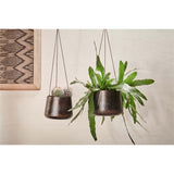 Endo Small Reclaimed Iron Hanging Planter - Black