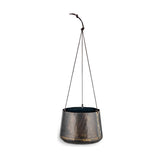 Endo Large Reclaimed Iron Hanging Planter - Black