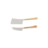 Ena Cheese Knife Set - Brushed Gold - Set of 2