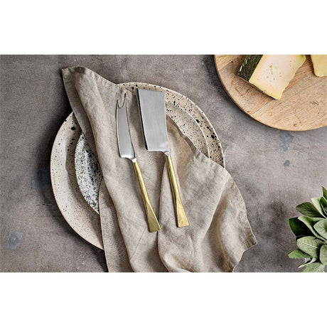 Ena Cheese Knife Set - Brushed Gold - Set of 2