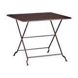 Ekete Large Iron Garden Table - Distressed Black & Brown