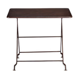 Ekete Large Iron Garden Table - Distressed Black & Brown