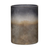 Etti Medium Glass Tealight Holder - Navy & Smoke