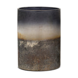 Etti Large Glass Tealight Holder - Navy & Smoke