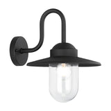 Wharf exterior wall light in black finish