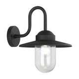Wharf exterior wall light in black finish, alternative view