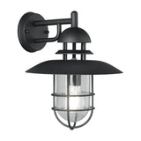 Wharf exterior wall light in black finish, alternative view