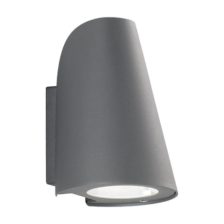 Exto exterior wall light in dark grey finish