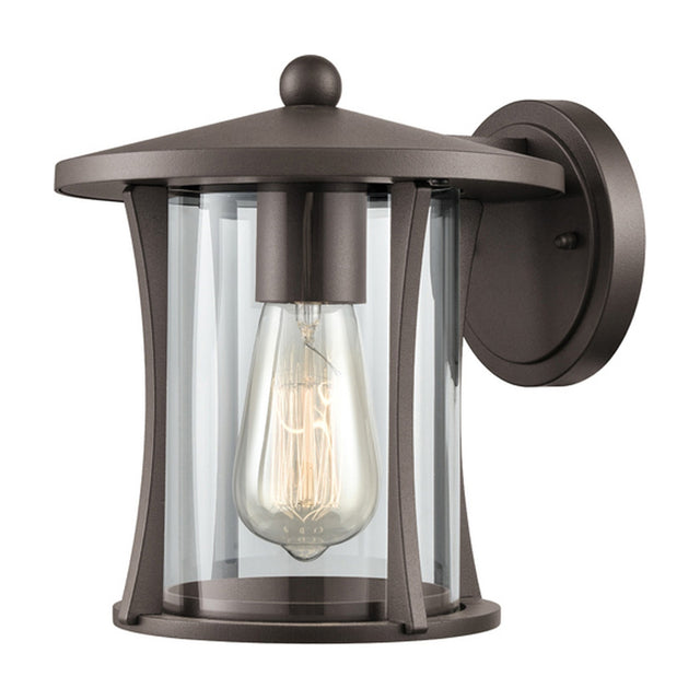 Alfresco exterior wall light in brown finish