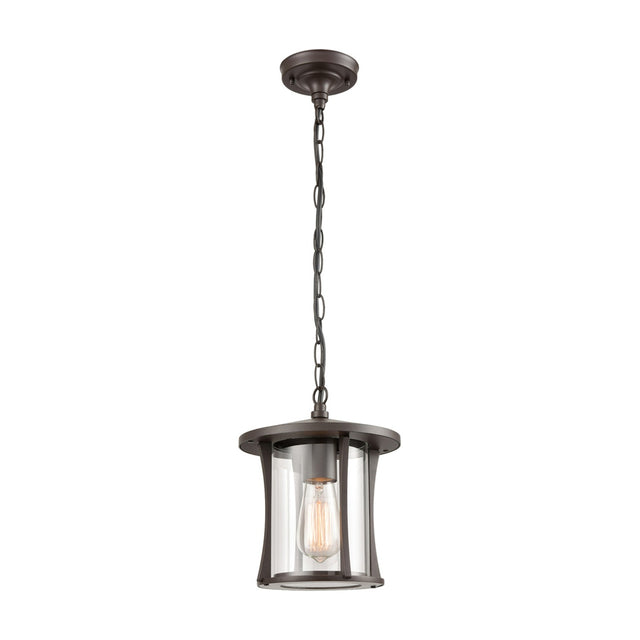 Alfresco pendant light in brown finish
