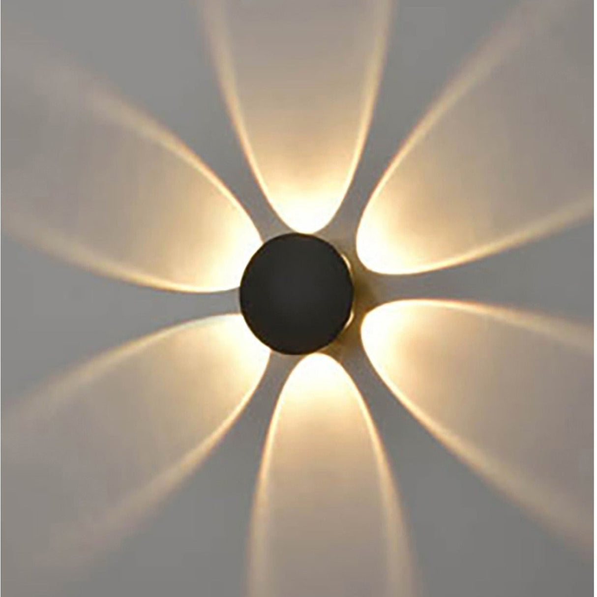 Aura Matt Black Cast Aluminium LED 6 Light Outdoor Wall Light