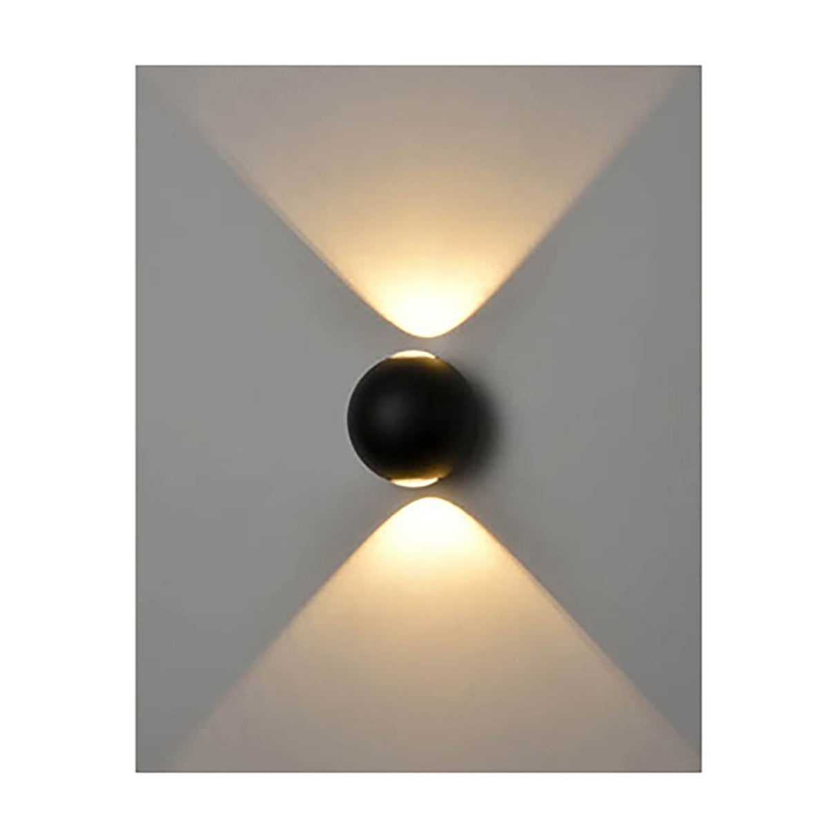Aura 2 light exterior wall light in black finish