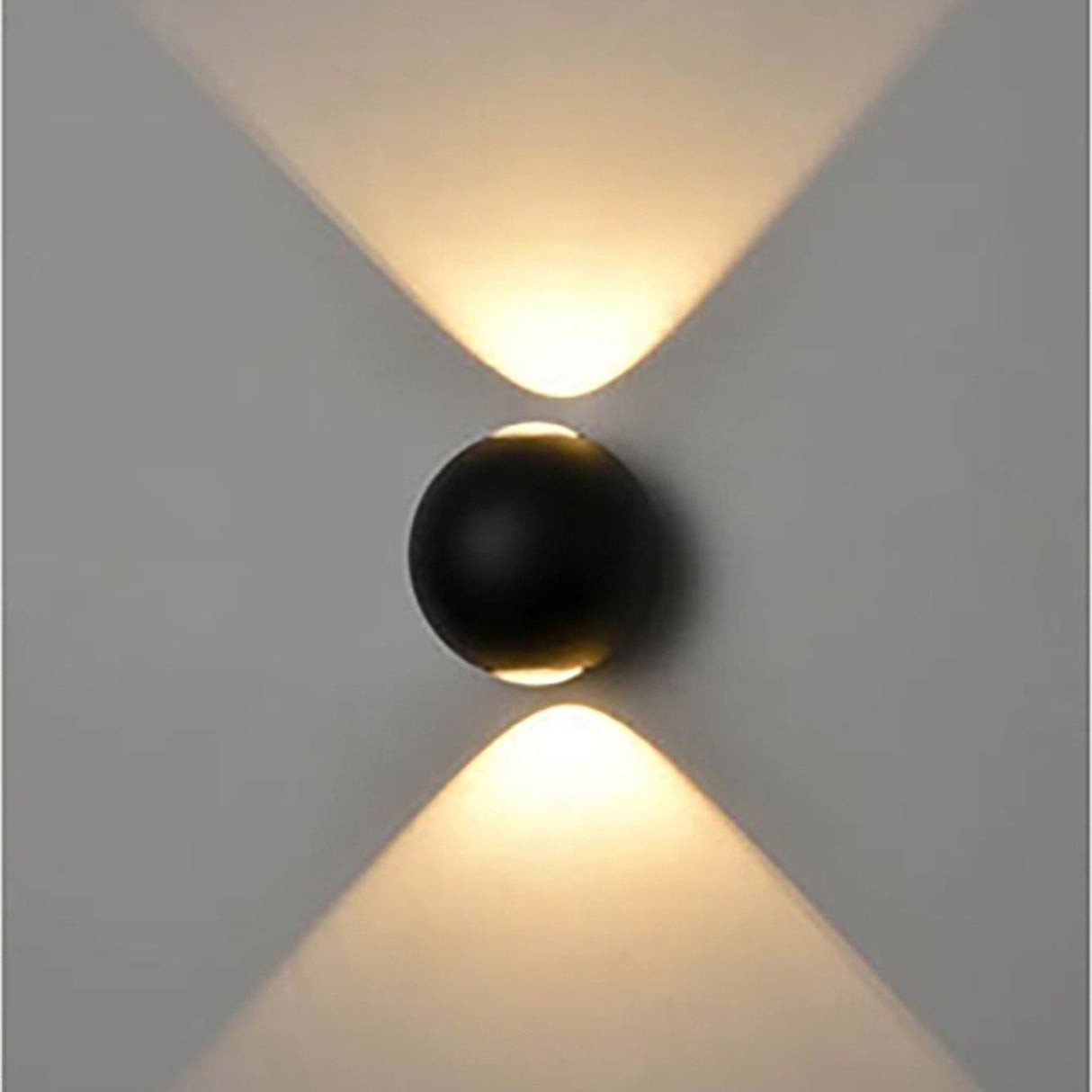 Aura Matt Black Cast Aluminium LED 2 Light Outdoor Wall Light