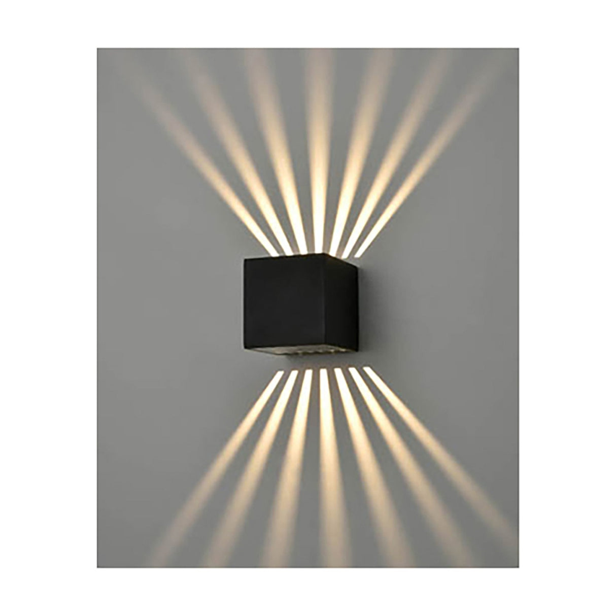 Aura exterior wall light in black finish