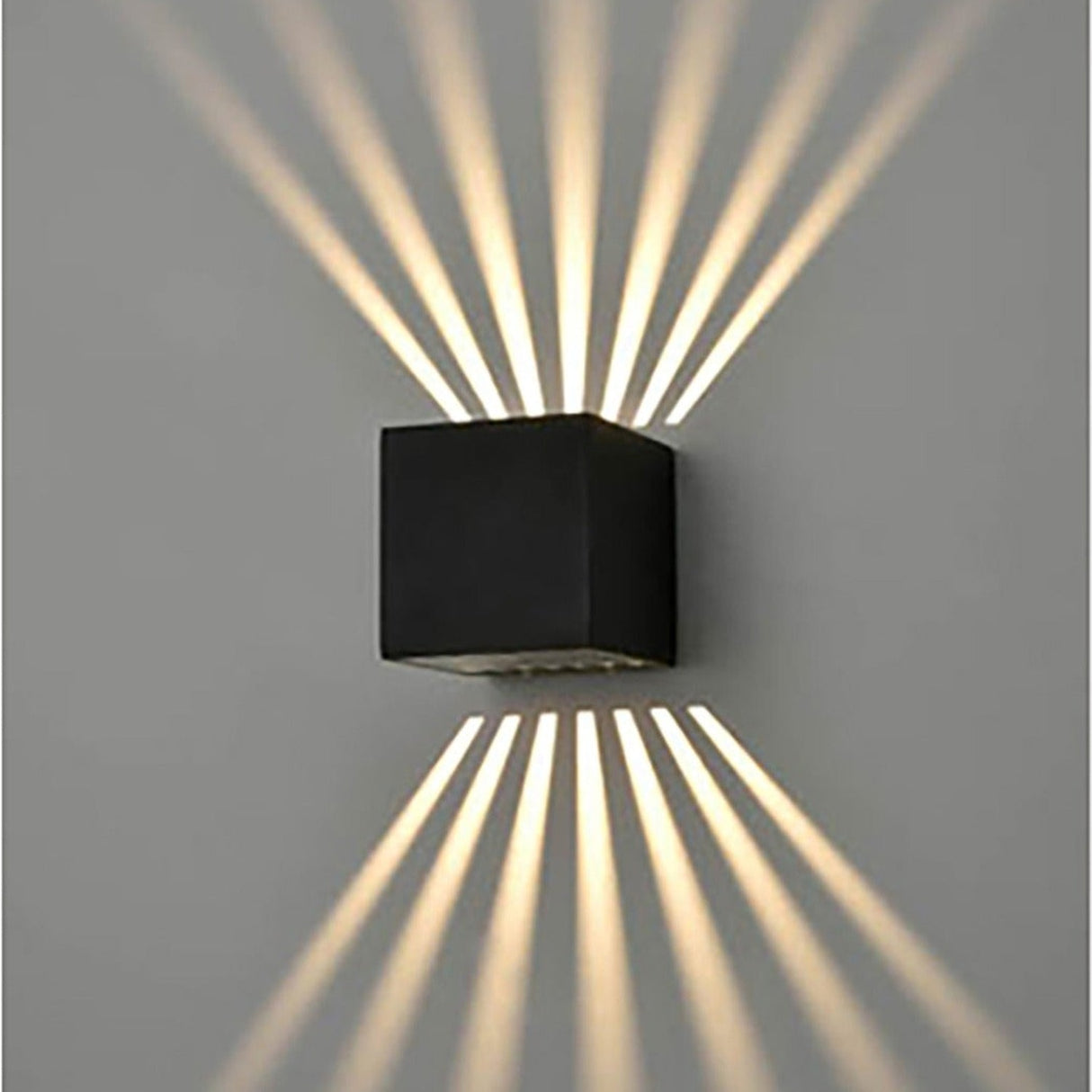 Aura Matt Black Cast Aluminium LED Outdoor Wall Light