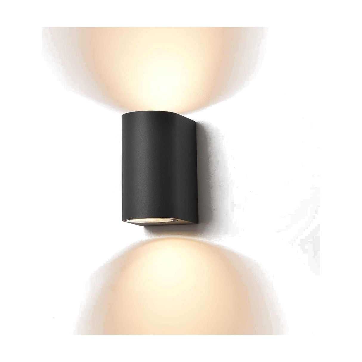 Aura 2 light exterior wall light in dark grey finish