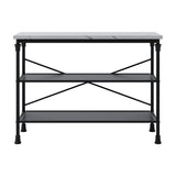Fairmont Console Table - Marble Effect with Black