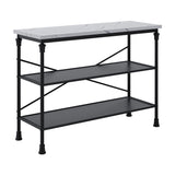 Fairmont Console Table - Marble Effect with Black