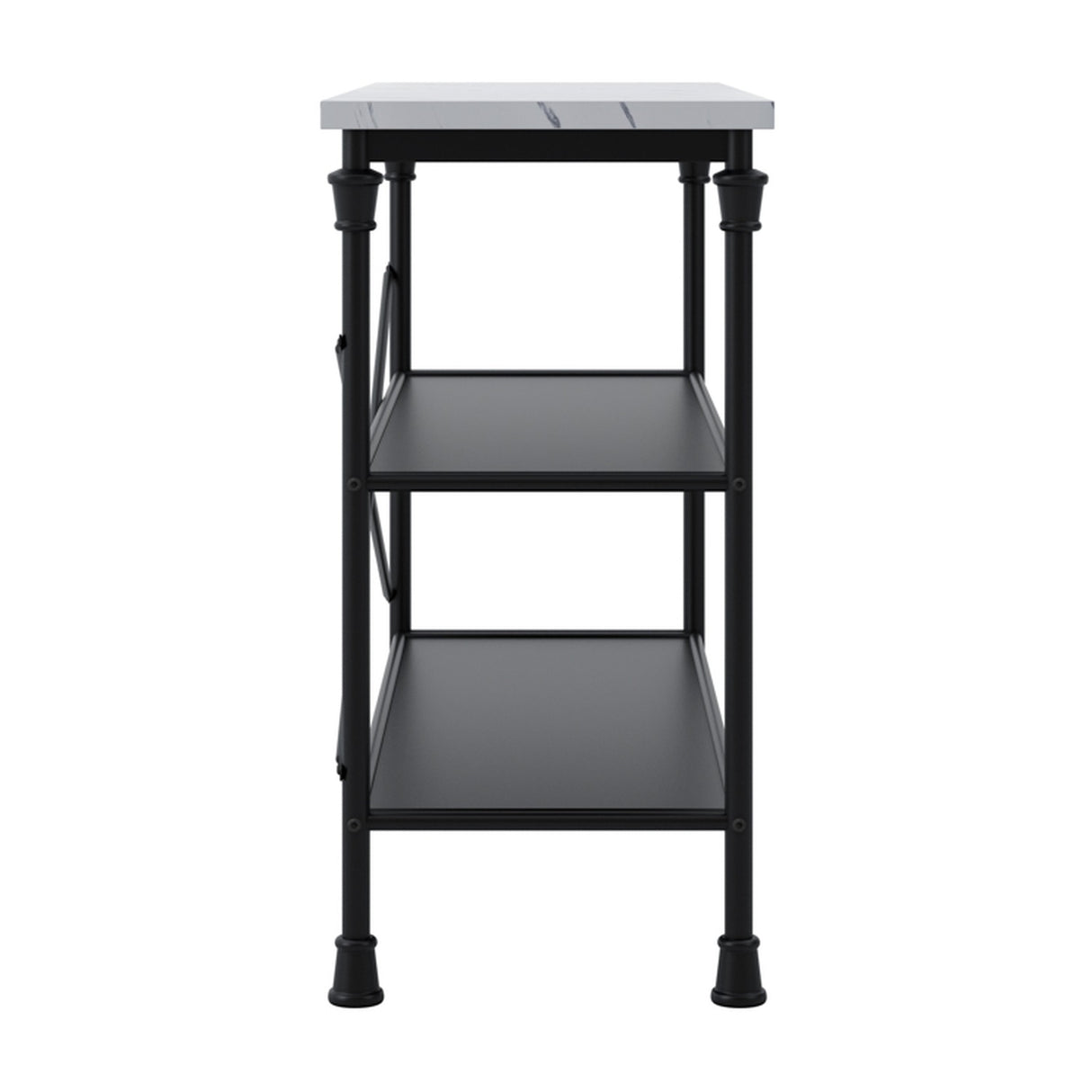 Fairmont Console Table - Marble Effect with Black