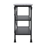 Fairmont Console Table - Marble Effect with Black