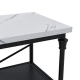 Fairmont Console Table - Marble Effect with Black