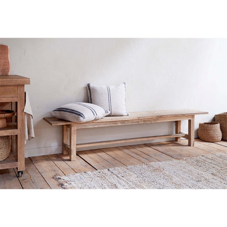 Fioni Large Reclaimed Wood Bench - Natural