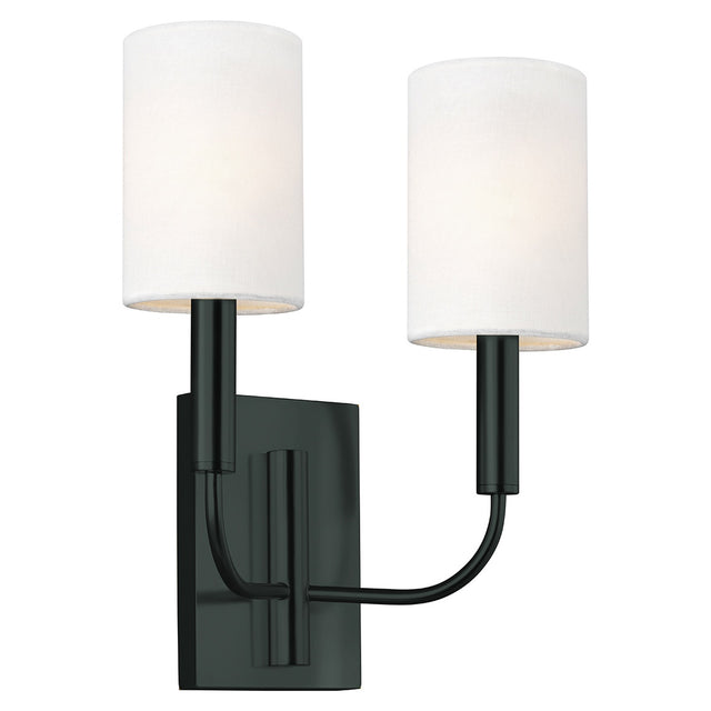 Brianna 2 Light Wall Light - Black