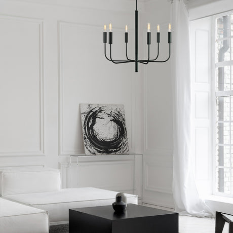 Brianna 6 Light Chandelier - Black