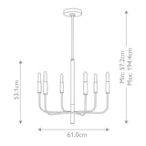 Brianna 6 Light Chandelier - Black