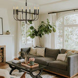 Brianna 9 Light Chandelier - Black