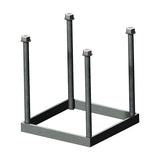 Medium Foundation Frame, 150mm square galvanised steel base with four upright threaded studs and hex nuts, shown on a plain white background.