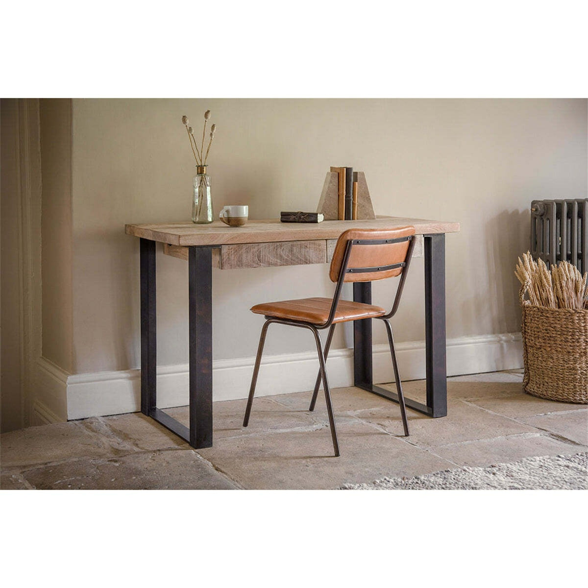 Fia Mango Wood & Iron Desk - Natural