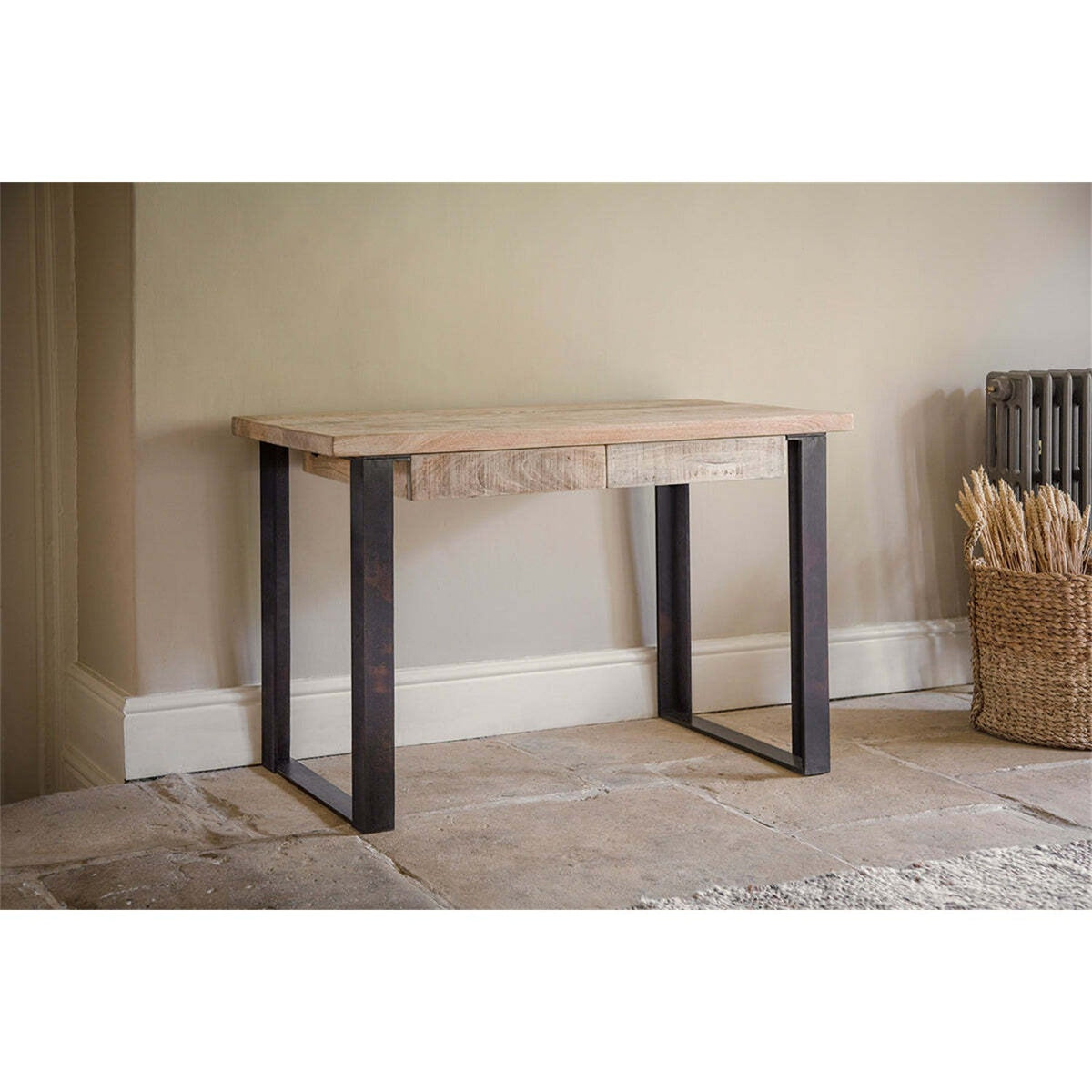Fia Mango Wood & Iron Desk - Natural