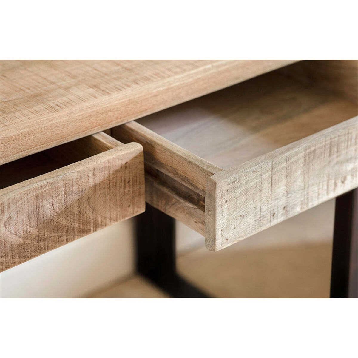 Fia Mango Wood & Iron Desk - Natural