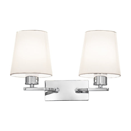 Hexx 2 light wall light in chrome finish