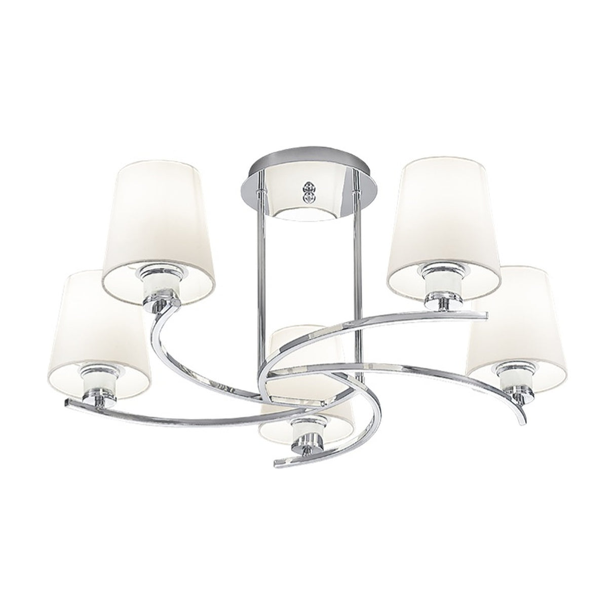Hexx 5 light ceiling light in chrome finish