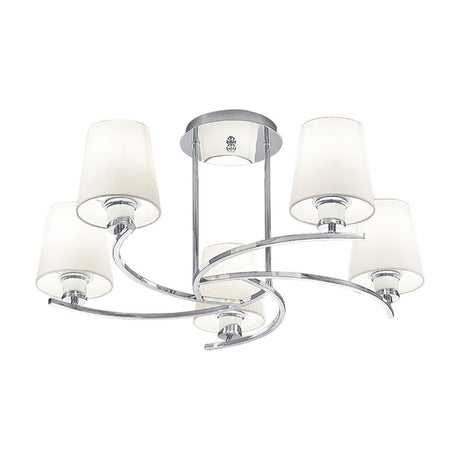 Hexx 5 light ceiling light in chrome finish