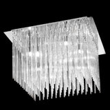 Carillon 10 light ceiling light in chrome finish, shown on a dark background