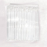 Carillon Chrome Glass Wall Light with vertical glass rods hanging from a chrome backplate, a square 2-light fixture shown on a plain white background.