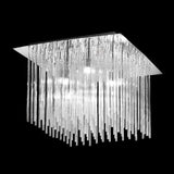 Carillon 8 light ceiling light in chrome finish, shown on a dark background