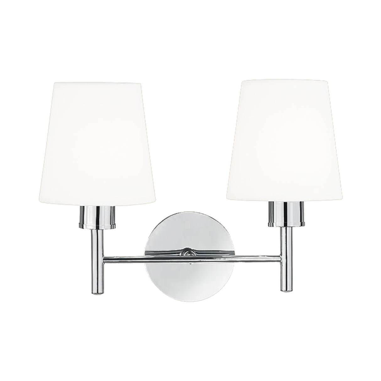 Turin 2 light wall light in chrome finish
